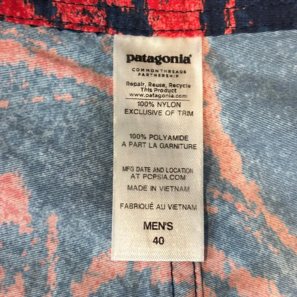 Patagonia Men Board Shorts 40 (Fits 38) Floral Print Surf Swim Tropical 21556